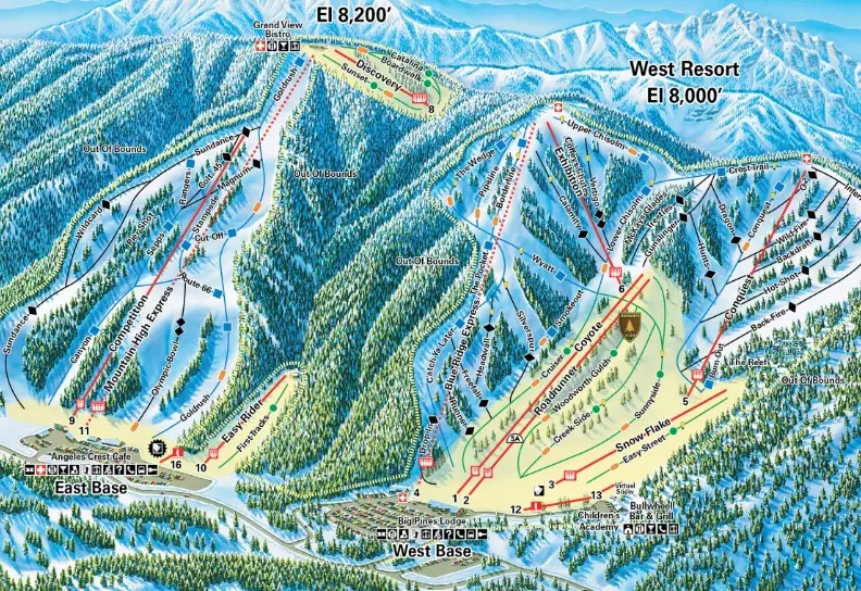 how to read a ski trail map