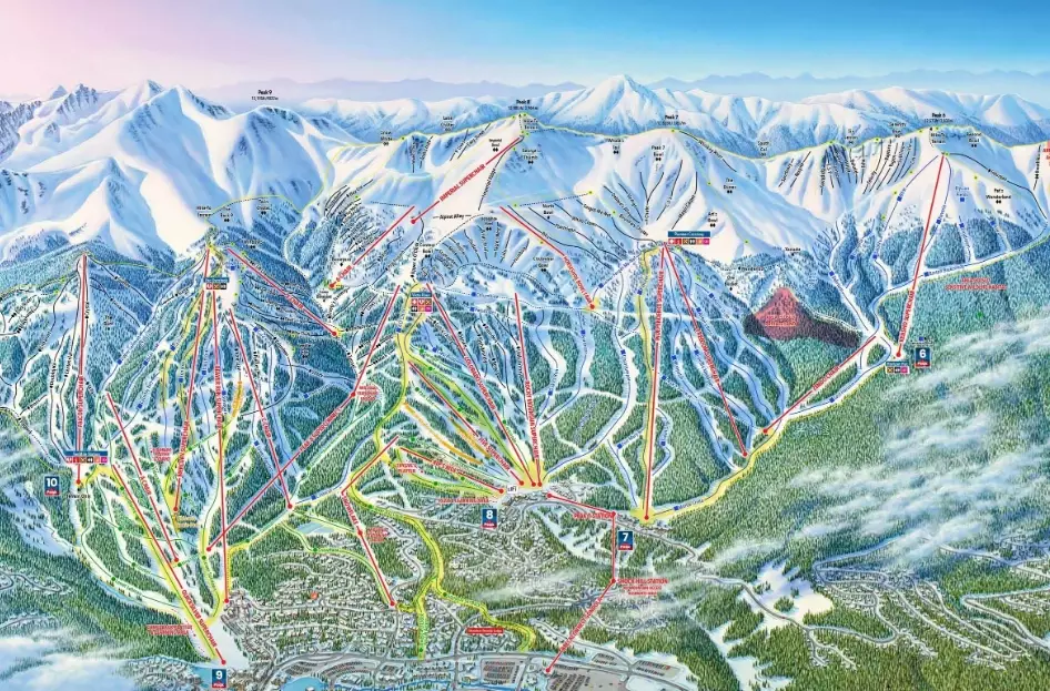 beginner ski trail map