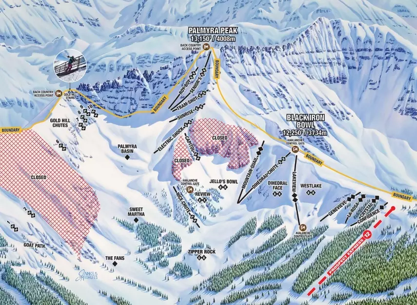 how to read ski trail maps