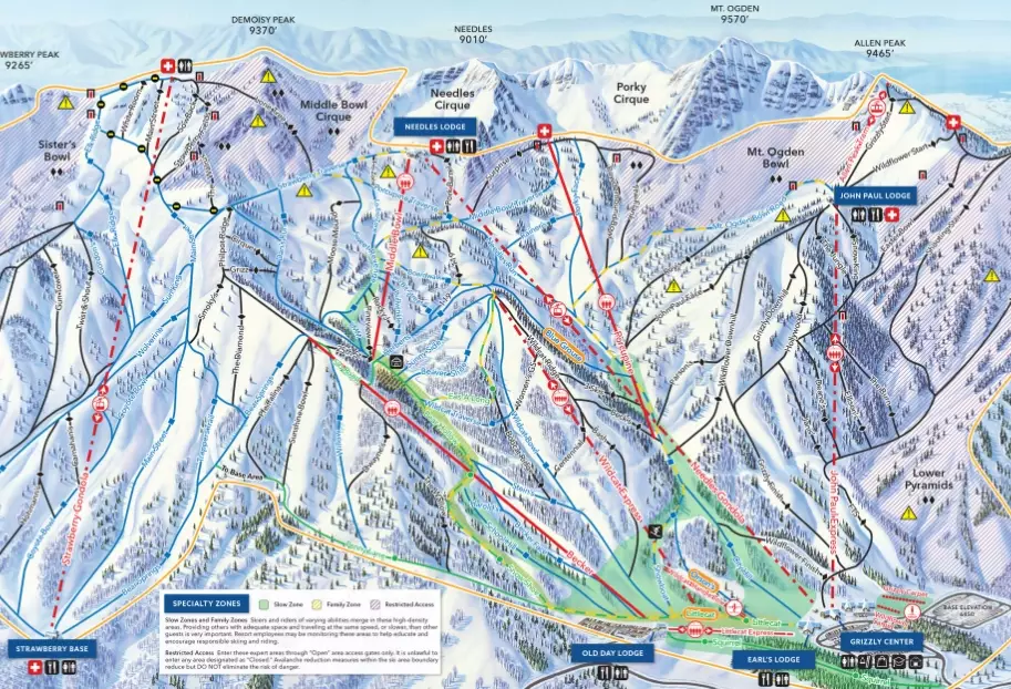 ski resort map guide