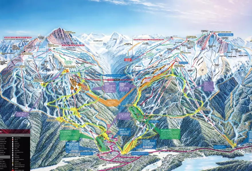 how to read a ski trail map