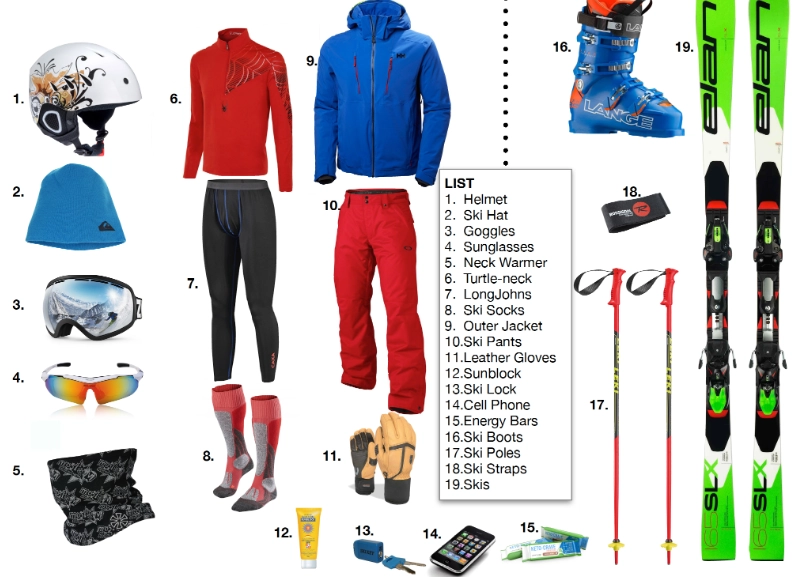 ski gear checklist ski gear checklist