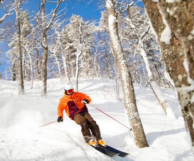 Michigan ski resort deep snow