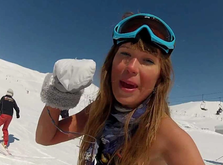 winter bikini photoshoot