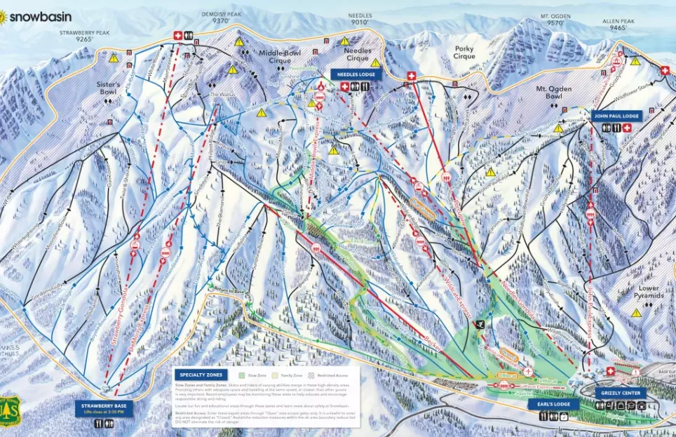 ski trail map symbols