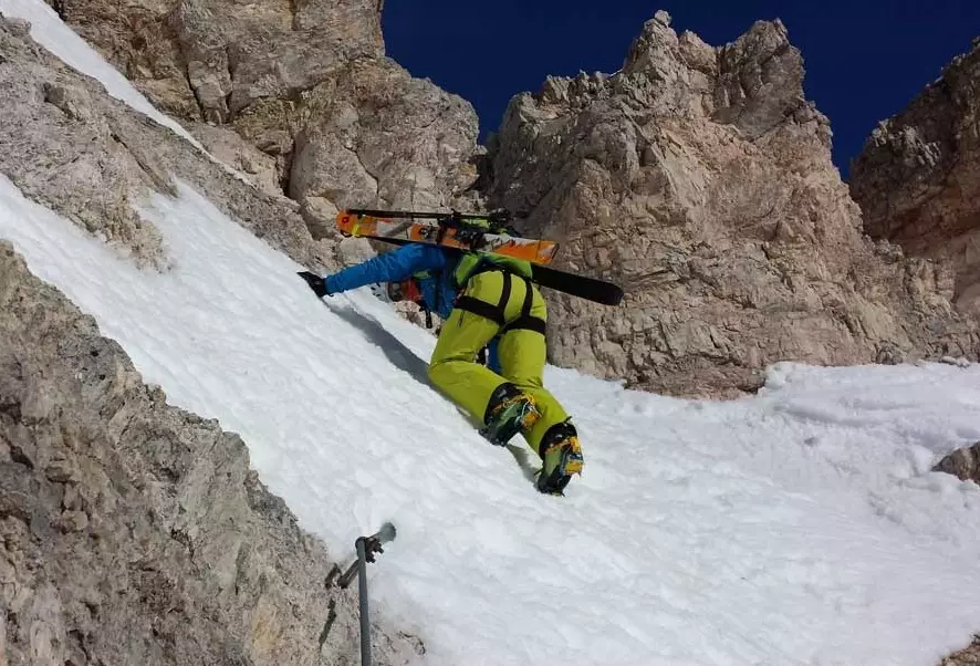 ski mountaineering with via ferrata