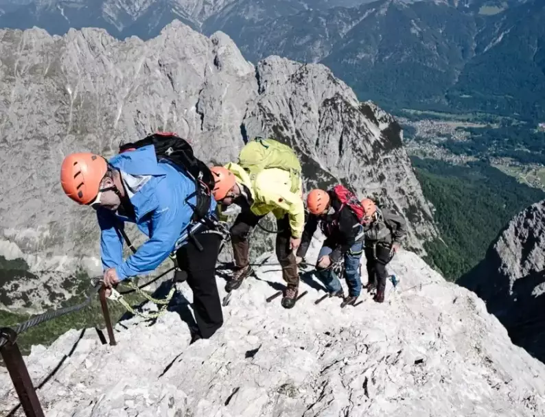 combined skiing ferrata